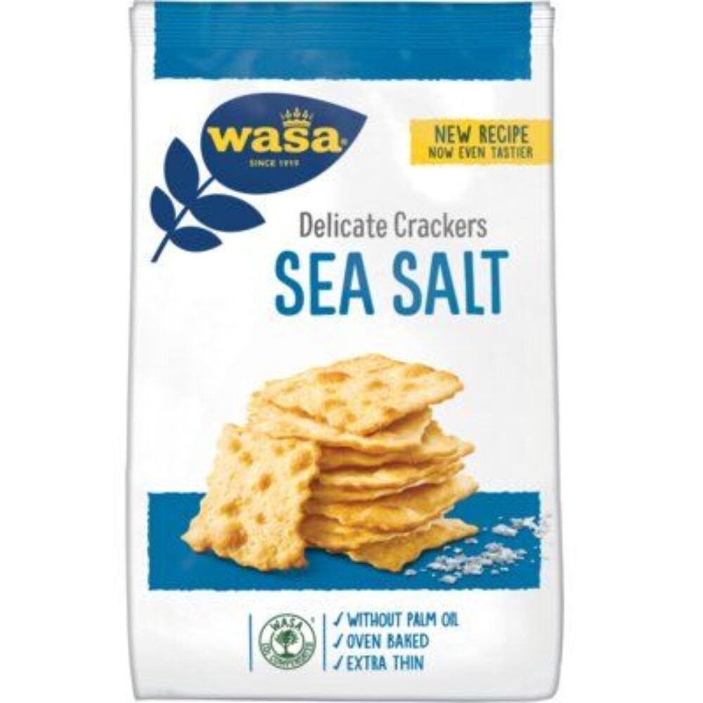 Wasa Delicate Crackers Sea Salt 180gr