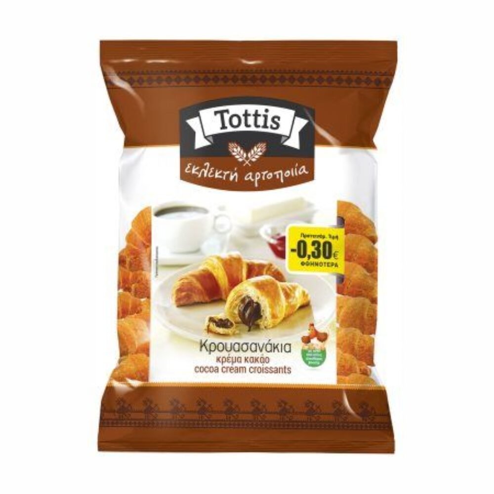 Tottis Mini Croissants Chocolate 300gr