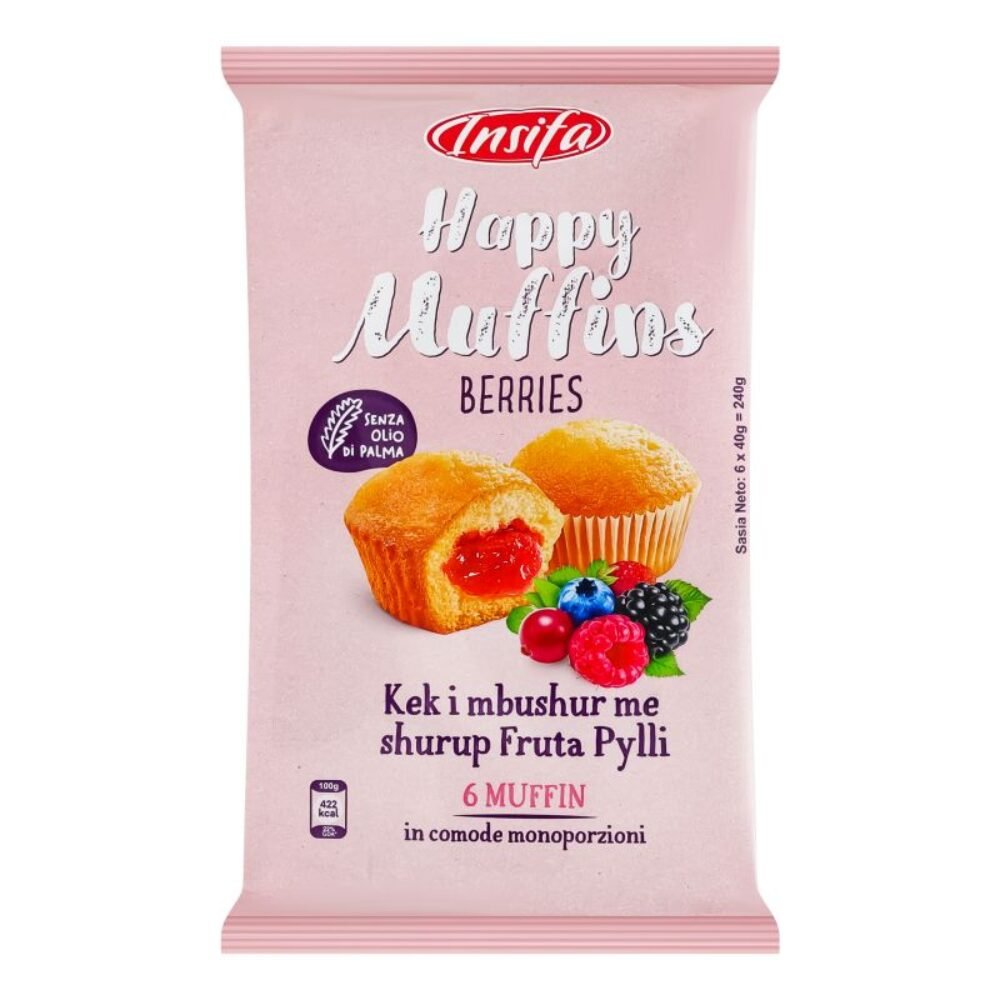 Happy Muffins with Berries 6x40gr