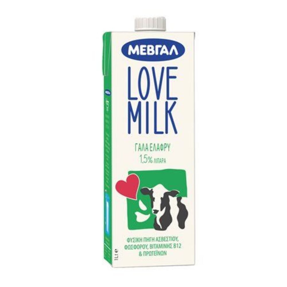 Mevgal Fresh Milk Semi-Skimmed 1,5% fat 1L