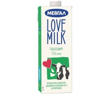 Mevgal Fresh Milk semi-skimmed 1,5% fat 1L