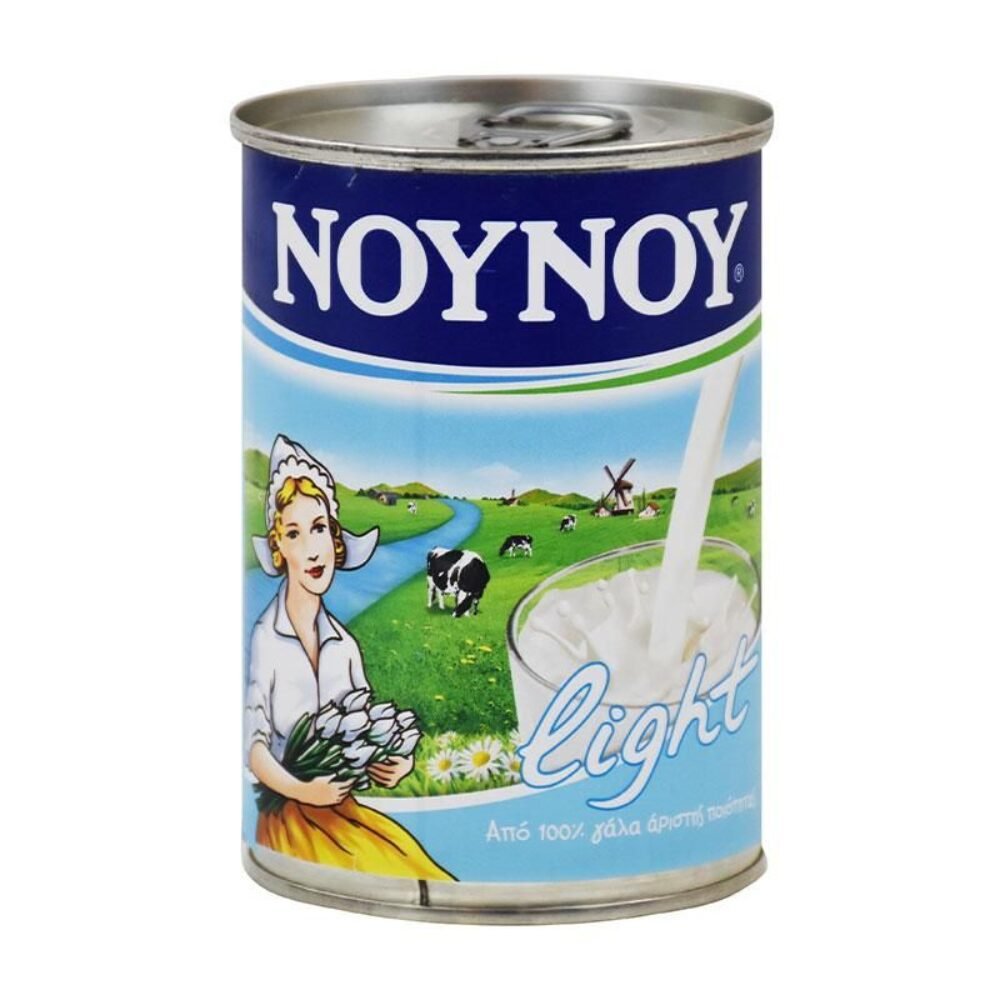 Nounou Evaporated UHT Milk Longlife Light 400gr