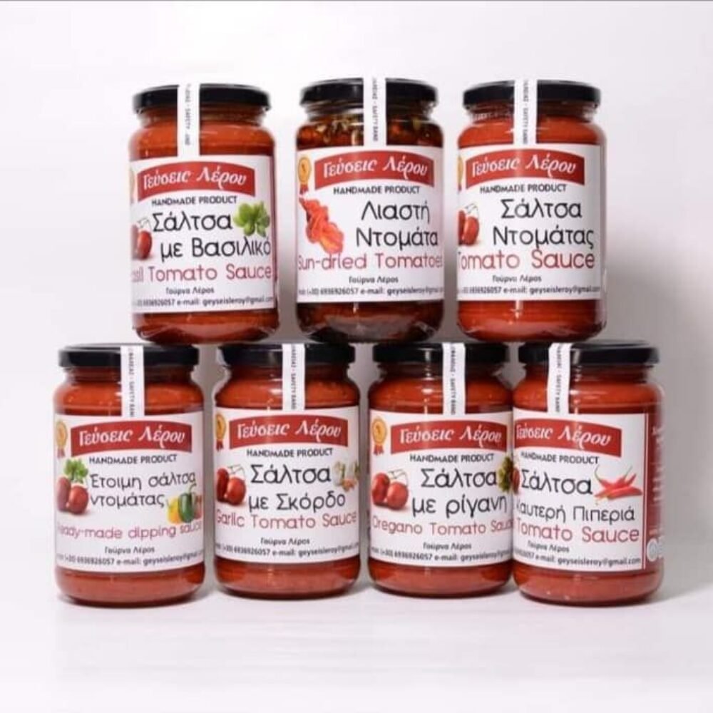 Leros Tomato Sauce with Garlic 350gr