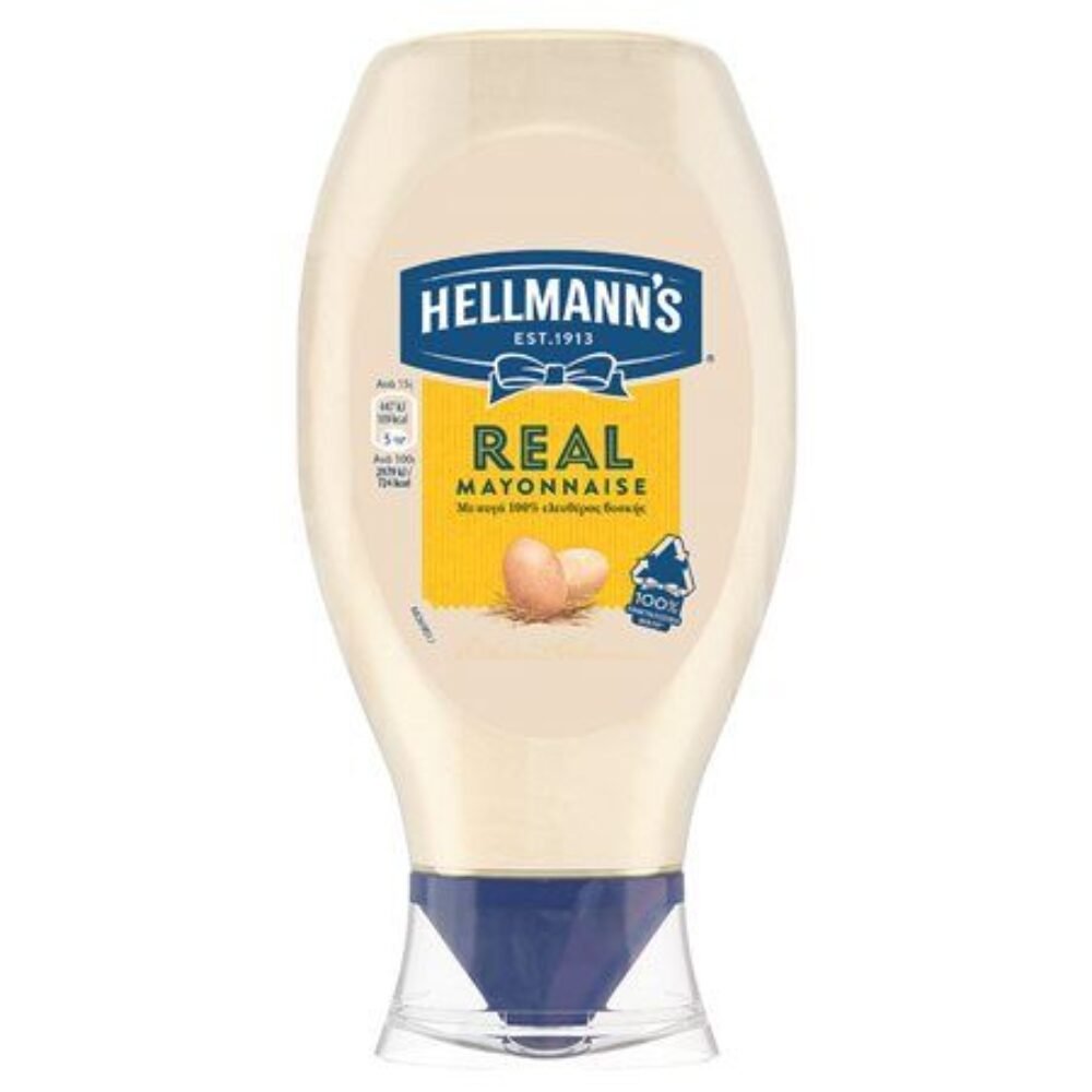 Hellmanns Real Mayonnaise Top Down 404gr