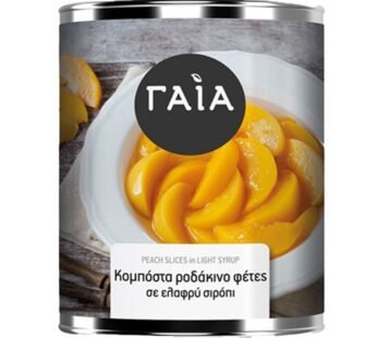 Gaia Peach Halves in light Syrup 850gr