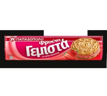 Papadopoulos Sandwich Biscuits with Strawberry 200gr