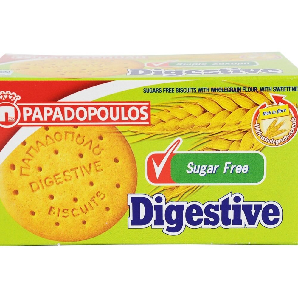 Papadopoulos Digestive Biscuits Sugar free 250gr