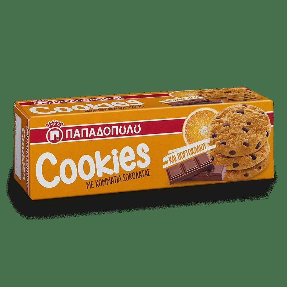 Papadopoulos Cookies with Orange & Chocolate 180gr