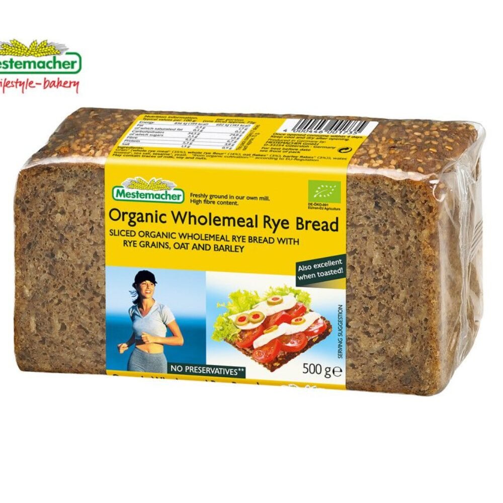 Mestemacher Whole Rye Bread with Oat and Barley 500gr