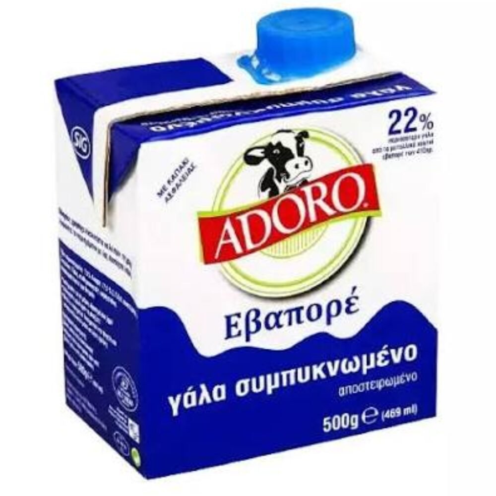 Adoro Evaporated UHT Milk Longlife 7,5%fat 500gr
