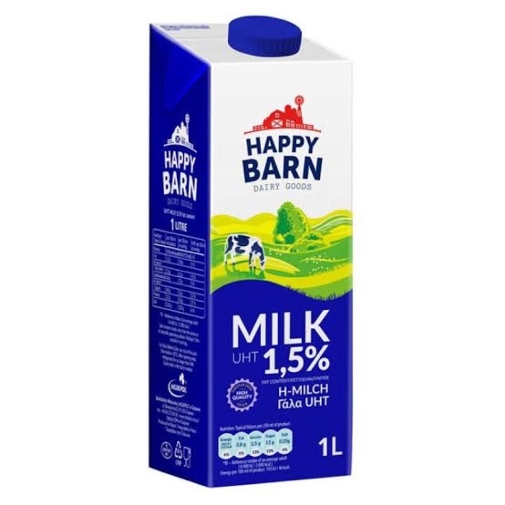 Happy Barn UHT Milk Longlife 1,5% fat 1L